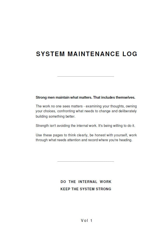 System Maintenance Log